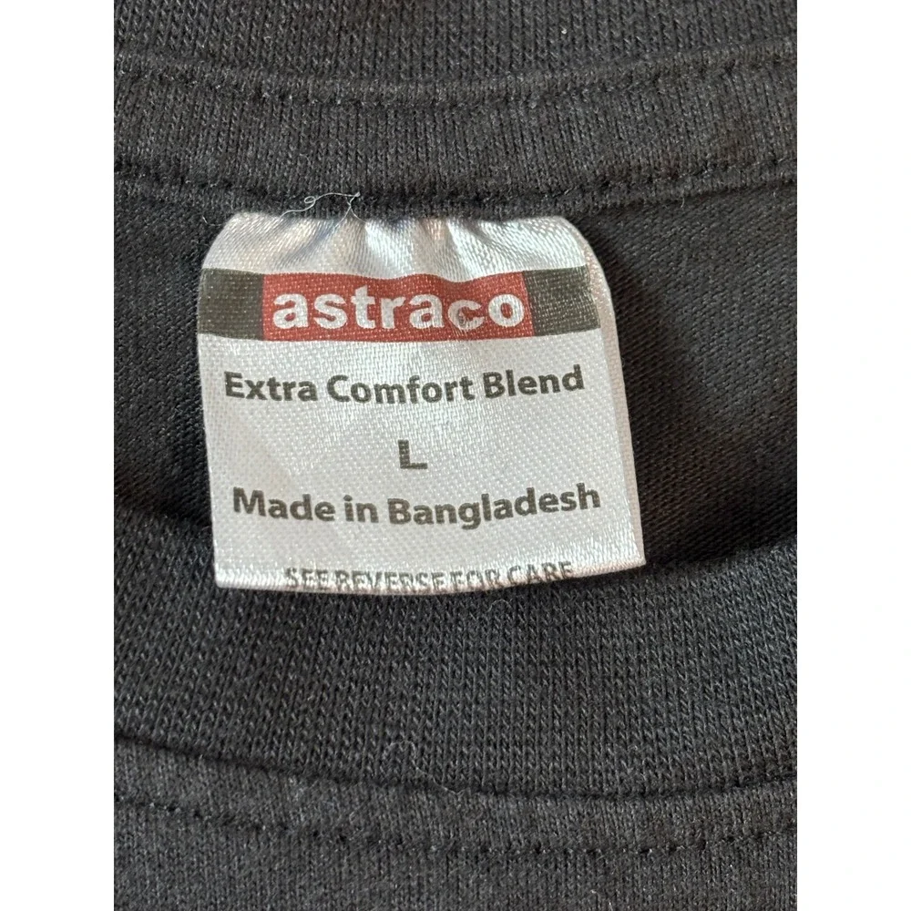 Astraco Mens Wolfpack The Trail Long Sleeve Graphic Tee Black‎ Orange Large
